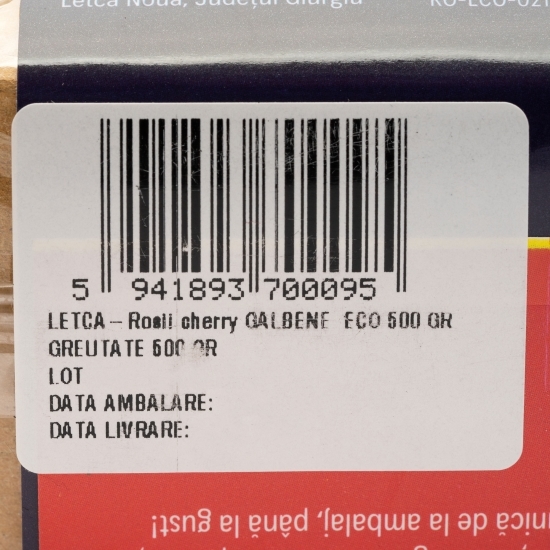 Roșii cherry galbene eco 500g