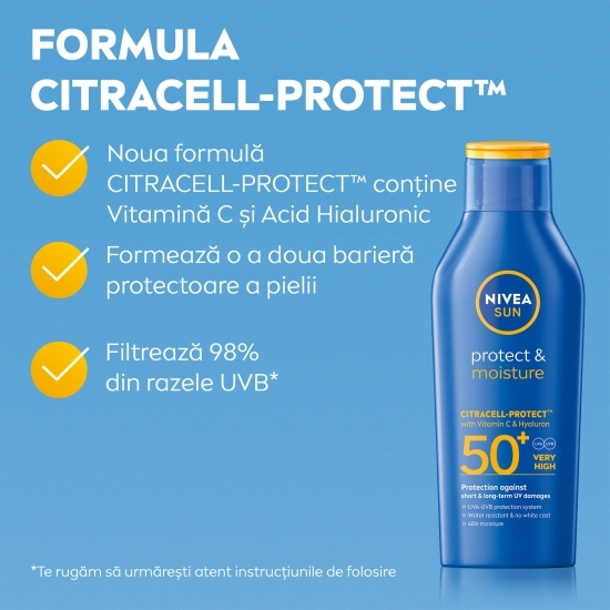Loțiune de protecție solară SPF50 Protect & Moisture 200ml