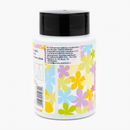 Dizolvant fără acetonă pentru lac de unghii, cu burete 75ml