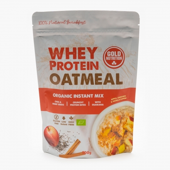 Whey Protein Oatmeal eco cu aromă de măr, scorțișoară și vanilie 300g