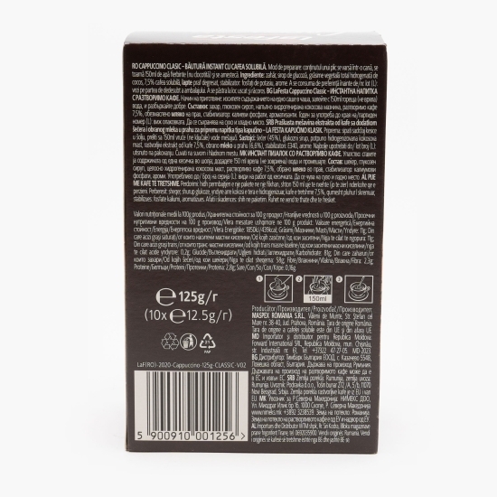 Cappuccino Clasic, plicuri 10x12.5g, băutură instant 