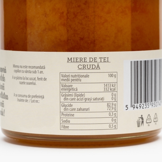 Miere de tei crudă 800g