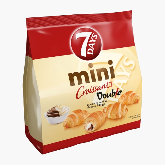 Mini Croissants Double cu cremă de cacao și vanilie 185g