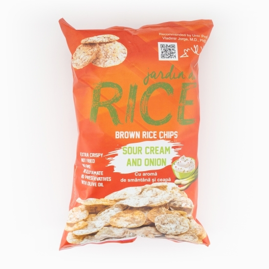 Chipsuri din orez brun integral cu aromă de smântână și ceapă 50g