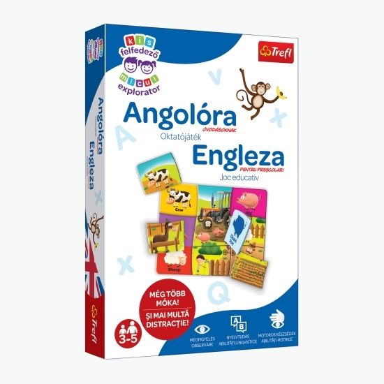 Joc educativ puzzle - engleză pentru preșcolari 3+ ani