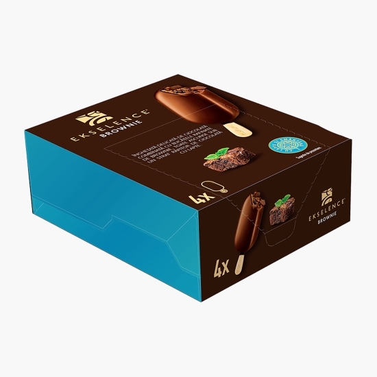 Înghețată cu ciocolată și bucăți de brownie 4x100ml