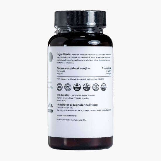 Magneziu citrat 200mg și Vitamina B6, 60 tablete