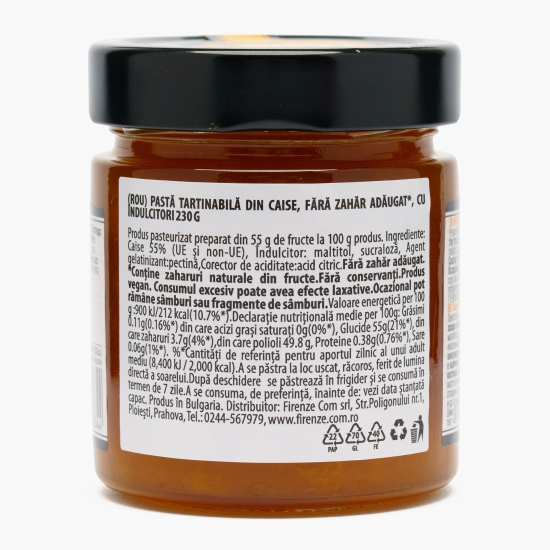 Pastă tartinabilă din caise, fără zahăr adăugat, 230g