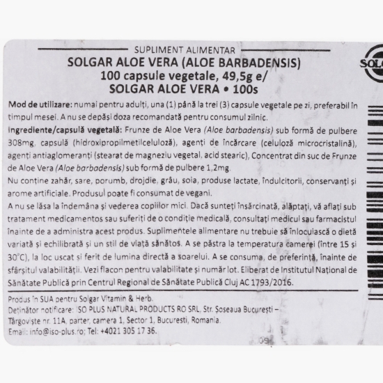 Aloe Vera 100 capsule vegetale