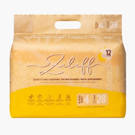 Scutece cu arici din bambus mărimea 4, 10-15kg, 28 buc
