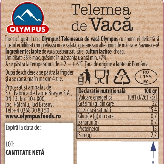 Telemea de vacă 200g