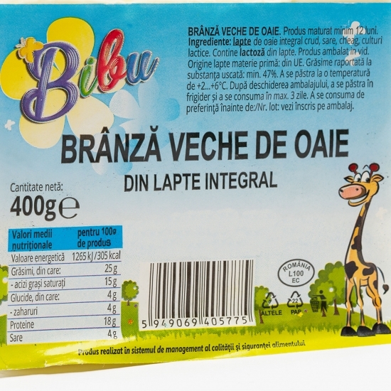 Brânză veche de oaie 400g