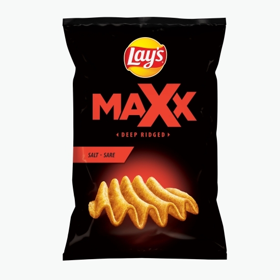 Chipsuri ondulate din cartofi cu sare, Maxx 130g