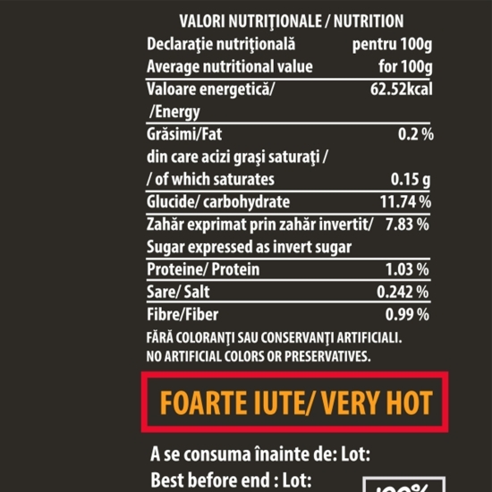 Sos iute Carolina Reaper cu dovleac 200ml