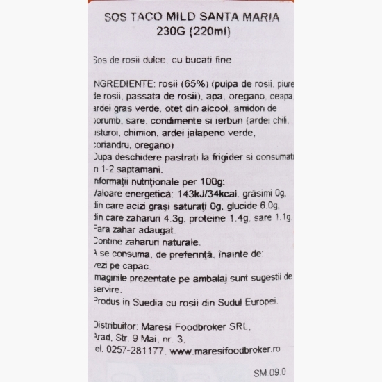 Sos taco mild 230g