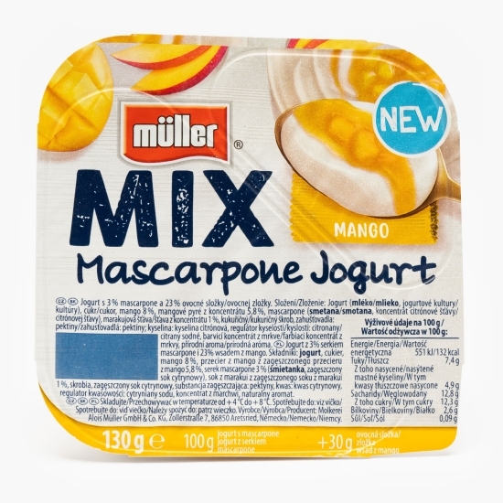 Iaurt mix mascarpone mango 130g