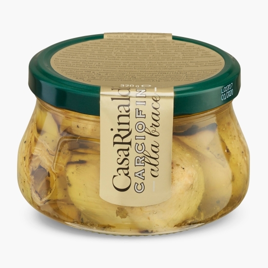 Anghinare la grătar, în ulei de floarea-soarelui și ulei de măsline 320g