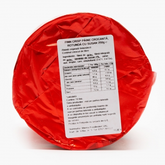 Pâine crocantă rotundă cu susan 250g
