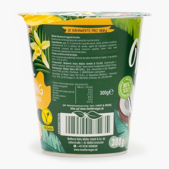 Budincă de vanilie vegană din cremă din nuci de cocos 300g