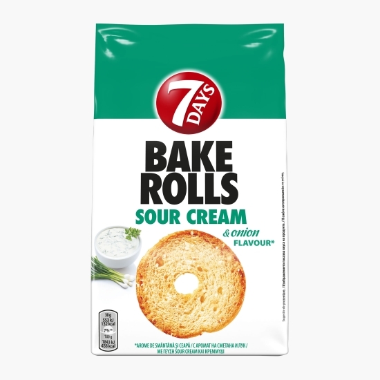 Rondele Bake Rolls cu smântână și ceapă 80g