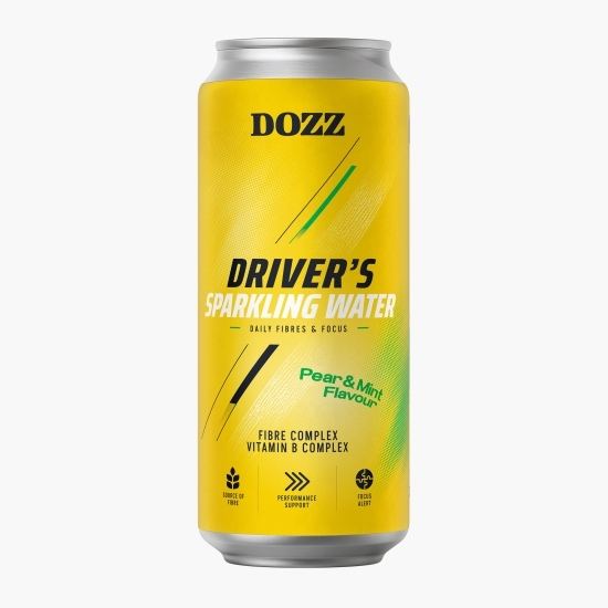 Băutură carbogazoasă cu fibre și vitamine Driver's Sparkling Water Pear & Mint, doză 330ml