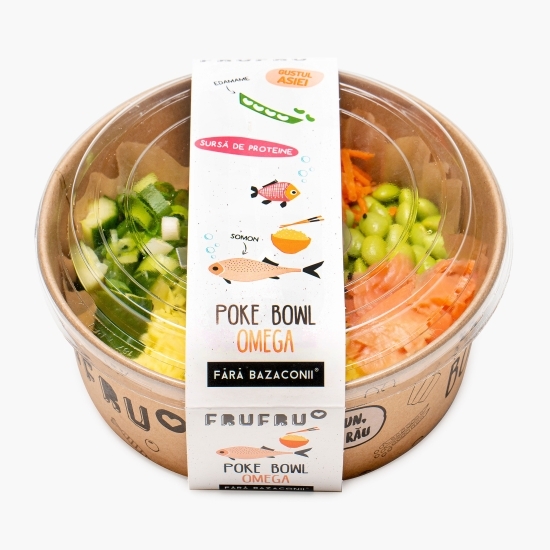 Salată cu orez, somon și edamame Poke Bowl Omega, 385g