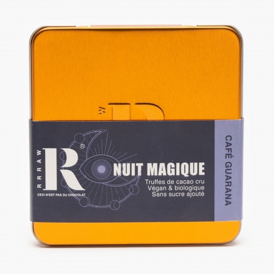 Trufe de cacao crudă cu cafea, guarana și curmale eco 100g