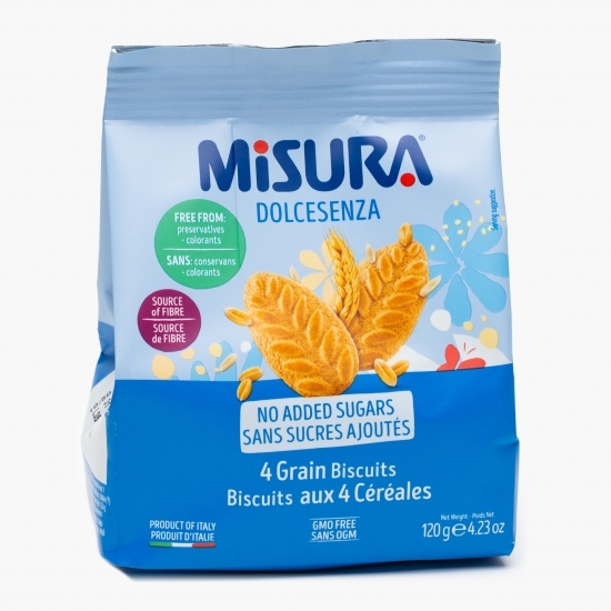 Biscuiți cu cereale fără zahăr 120g
