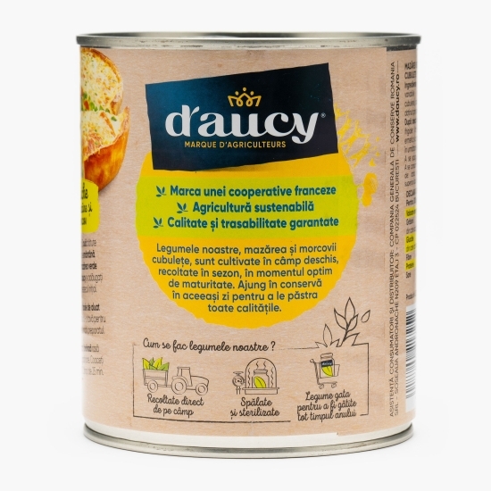 Mazăre verde cu morcovi cubulețe 800g