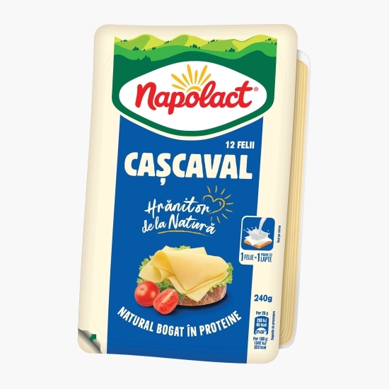 Cașcaval de vacă felii 240g