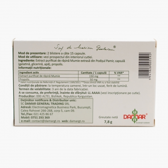 Extract purificat de rășină cu propolis 30 capsule