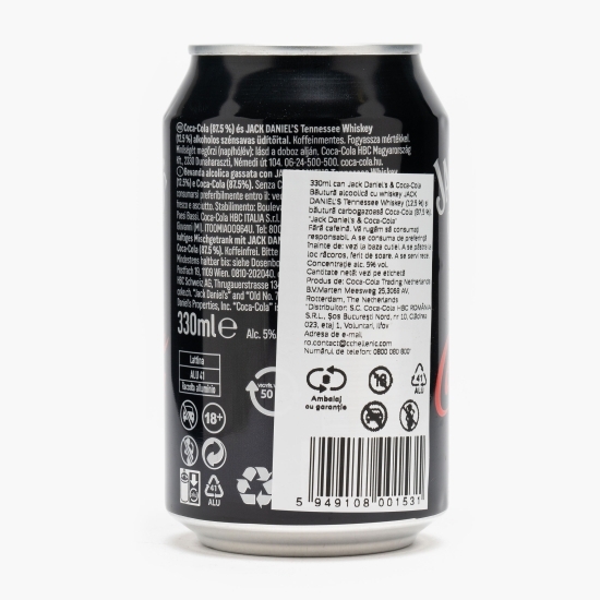 Whisky Jack Daniel's cu cola, doză, 5%, 0.33l