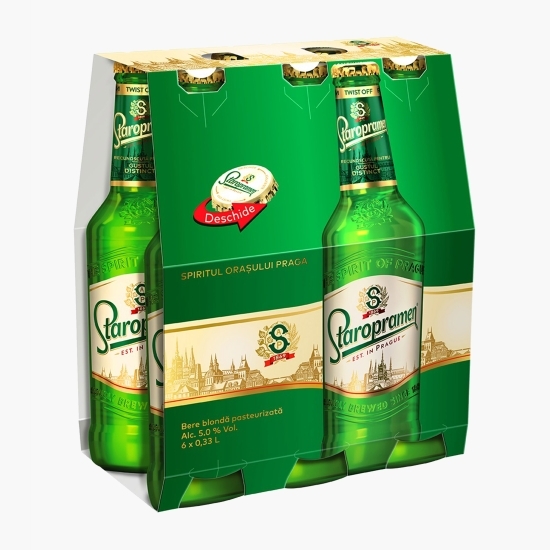 Bere blondă sticlă 6x0.33l