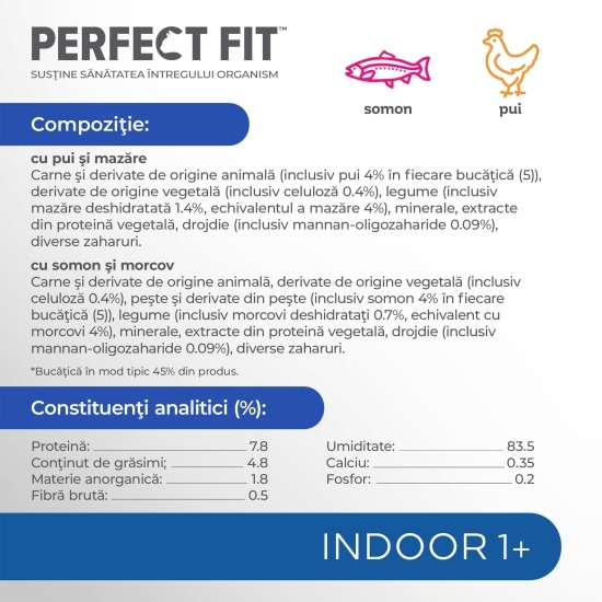 Hrană umedă pentru pisici de interior adulte 4 x 85g, selecții de carne în sos 