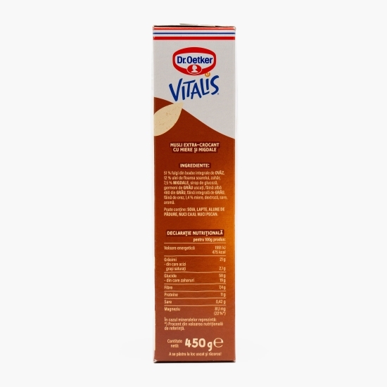 Musli Vitalis extra crocant cu miere și migdale 450g