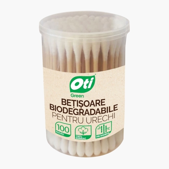 Bețișoare de urechi, biodegradabile, 100 buc