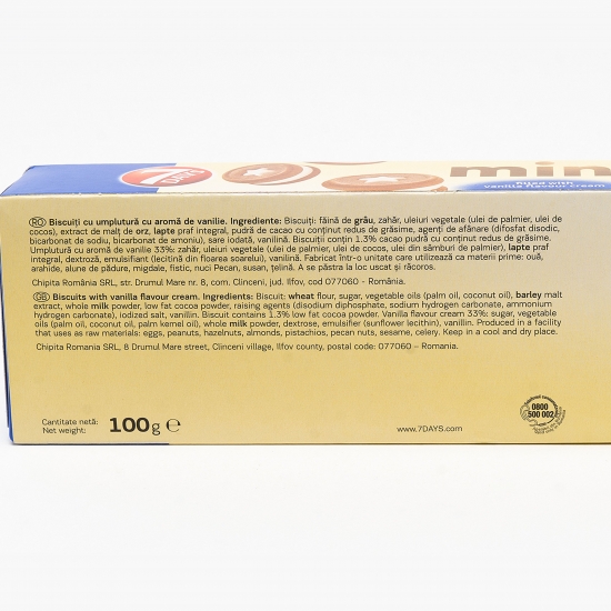 Mini biscuiți cu cremă de vanilie 100g 