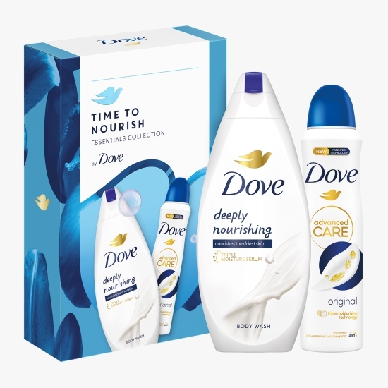 Set cadou: Gel de duș Deeply Nourishing 250ml + deodorant Original 150ml