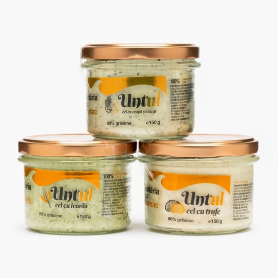 Pachet 3 unturi, cu leurdă, cu ceapă și mărar și cu trufe, 450g