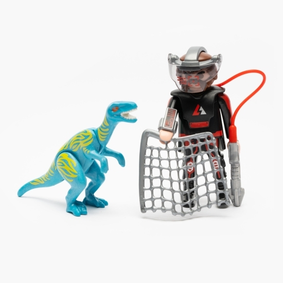 Set 2 figurine-Dinozaur și cercetător 4+ ani