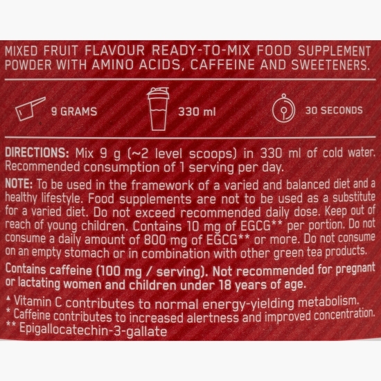 Aminoacizi Pre Workout Amino Energy, aromă fuziune fructe, 270g
