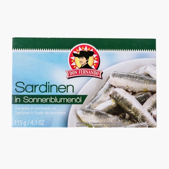 Sardine în ulei de floarea-soarelui 115g