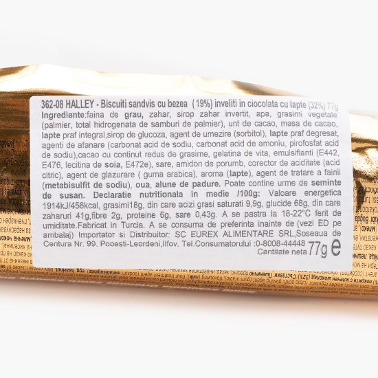 Biscuiți cu bezea glazurați cu ciocolată cu lapte 77g