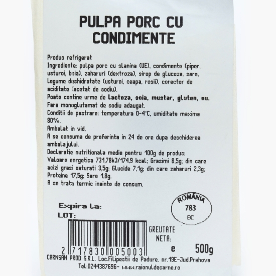Pulpă porc cu condimente 500g