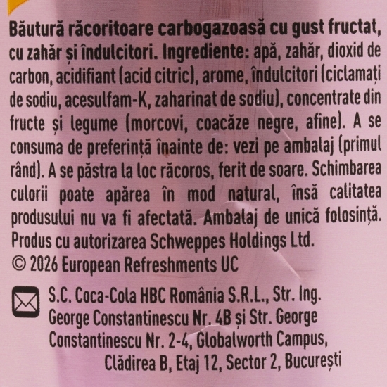 Băutură carbogazoasă pink tonic 1.5l