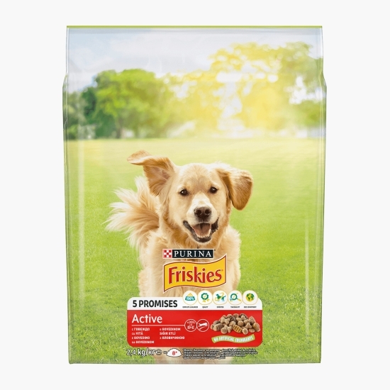 Hrană uscată pentru câini adulți, 2.4kg, Active cu vită