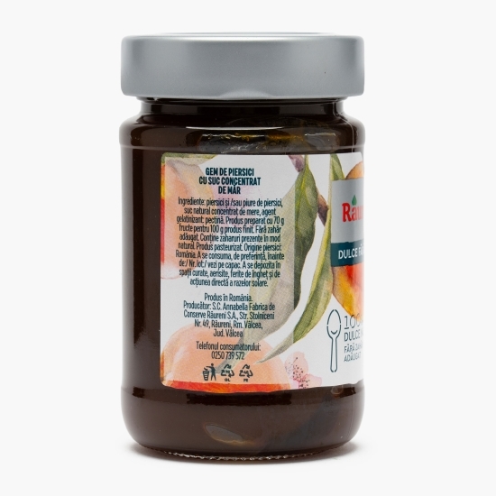 Gem de piersici, fără zahăr adăugat, 250g 