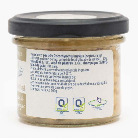 Păstrăv afumat cu sos de champagne Gourmandisse 100g