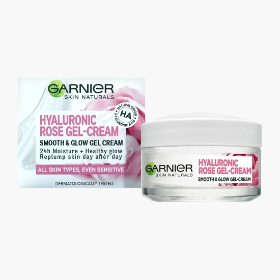 Gel-cremă pentru netezire și iluminare Hyaluronic Rose 50ml