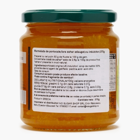 Gem de portocale fără zahăr, cu stevia, 370g